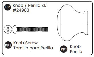 Knob, Wood W/ Screw