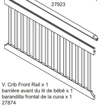 Crib Front Rail