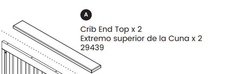 Crib End Cap Rail