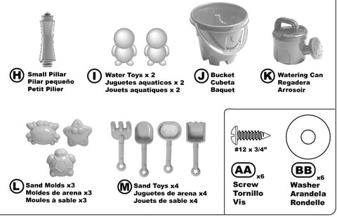 Bucket Set For Water Table (shovels/scooper)