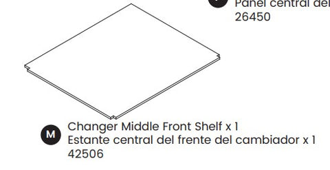 Char Middle Front Shelf Panel