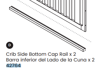 Crib Side Bottom Cap Rail