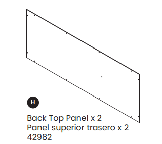 Back Top Panel- W171180