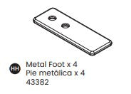 Metal Foot (w/felt Pad)