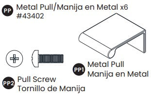 Metal Pull W/screws
