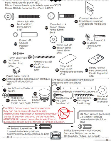 Hardware Kit W/knobs
