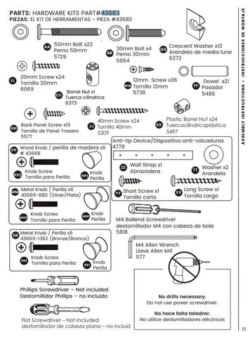 Hardware Kit W/pulls