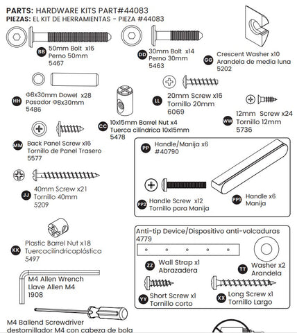 Hardware Kit W/pulls