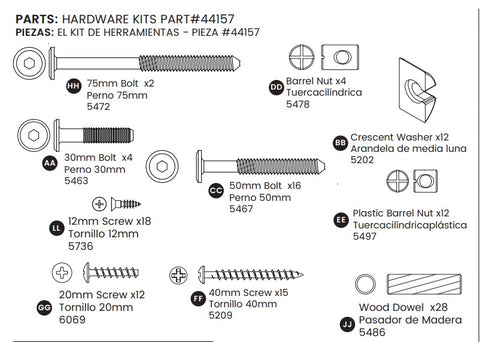 Hardware Kit (w/knobs)