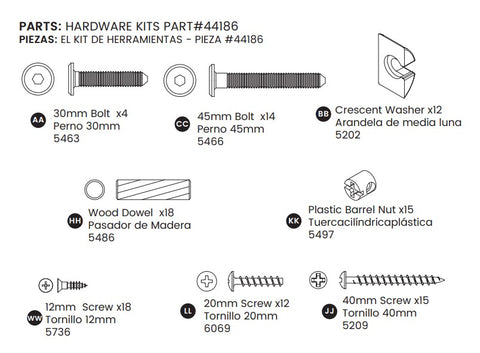 Hardware Kit (w/knobs)