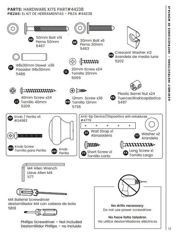 Hardware Kit (w/knobs)