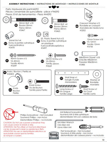Hardware Kit W/pulls