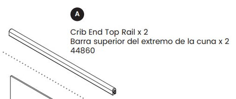Crib End Top Rail