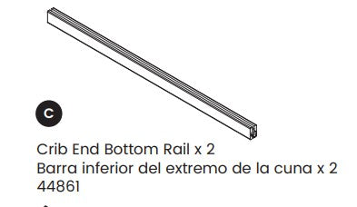 Crib End Bottom Rail