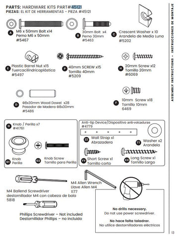 Hardware Kit (w/knobs)