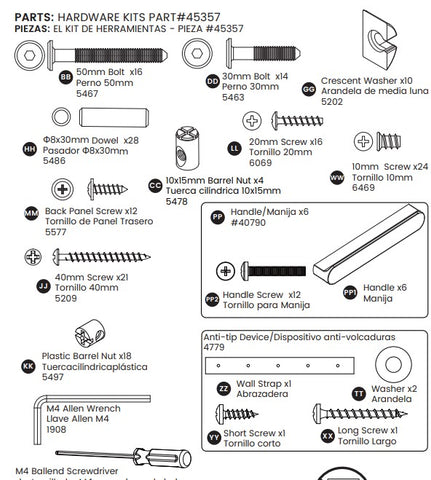 Hardware Kit W/pulls