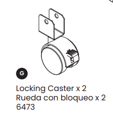 Caster (locked Wheel)