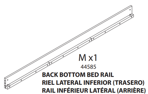 Back Bottom Bed Rail