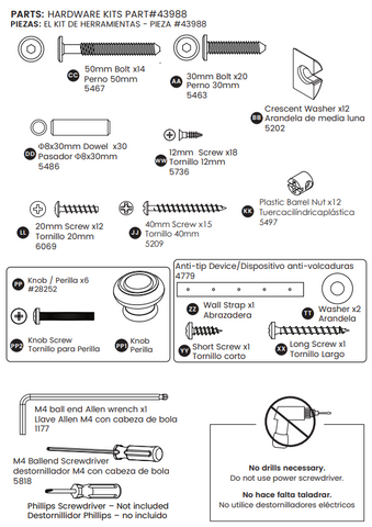 Hardware Kit (w/knobs)