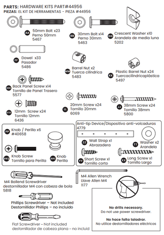 Hardware Kit W/knobs