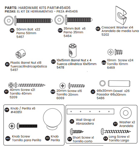 Hardware Kit W/pulls