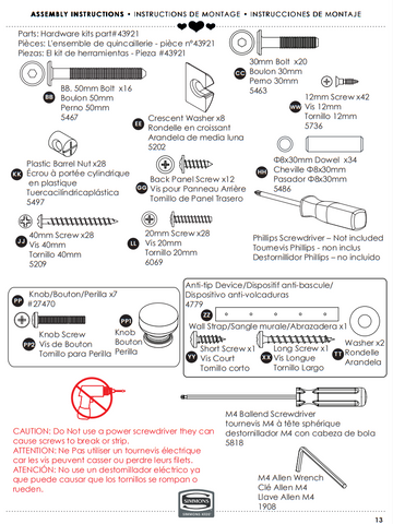 Hardware Kit with Knobs