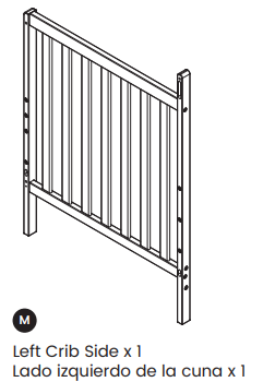 Left Crib End Assembly