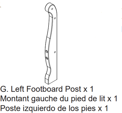 Left Footboard Post
