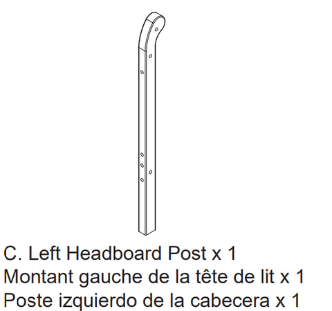 Left Headboard Post