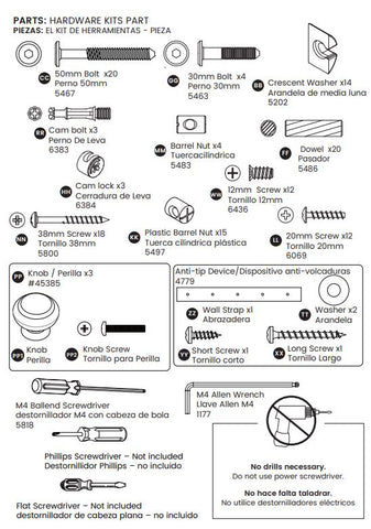 Hardware Kit (w/knobs)