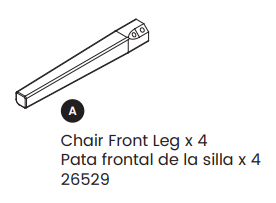 Chair Front Leg - 530300