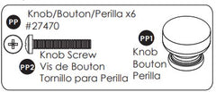 Knob, Metal W/ Screw