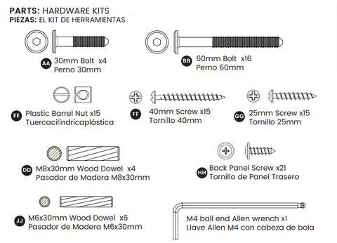 Hardware Kit W/knobs