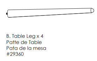 Table Leg - W101300