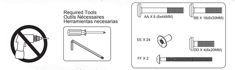 Hardware Kit Sm Twin Bed