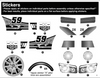 Stickers - Grand Prix Race Car Bed Blue