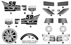 Stickers - Grand Prix Race Car Bed Black