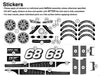 Stickers - Red Turbo Race Car Twin Bed