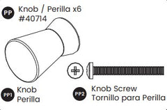 Knob- Metal W/screw