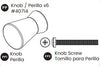Knob- Metal W/screw