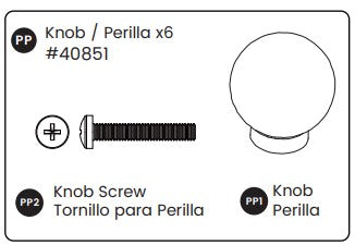 Knob (wood W/screw)