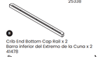 Crib End Bottom Cap Rail 1