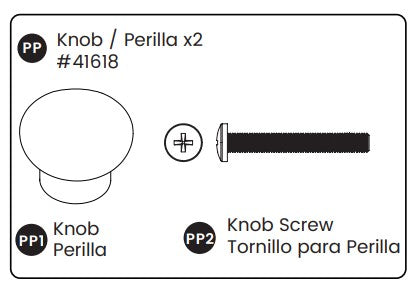 Metal Knob W/screw
