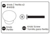 Metal Knob W/screw