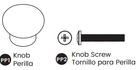 Knob -Wood W/screw 1