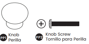 Knob -Wood W/screw 1
