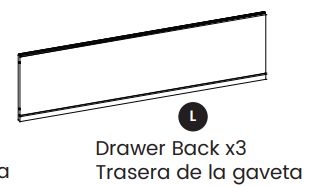Drawer Back Panel