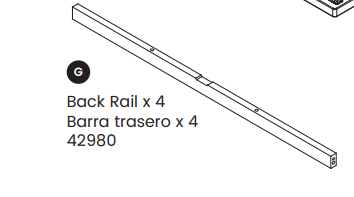Back Rail - W171180