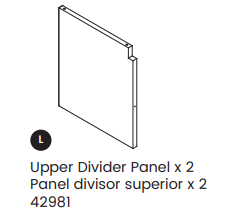 Upper Divider Panel - W171180