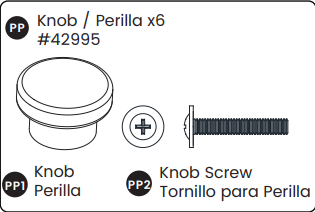 Knob w/screw